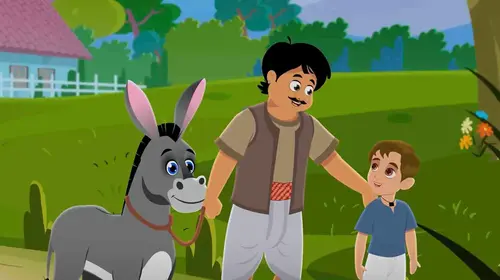 Baap Beta Aur Gadha Hindi Animation Shorts Thumbnail