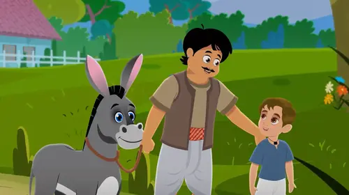 Baap Beta Aur Gadha Hindi Animation Shorts Thumbnail