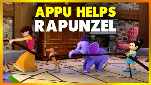 Appu Helps Rapunzel English Educational Movie Thumbnail